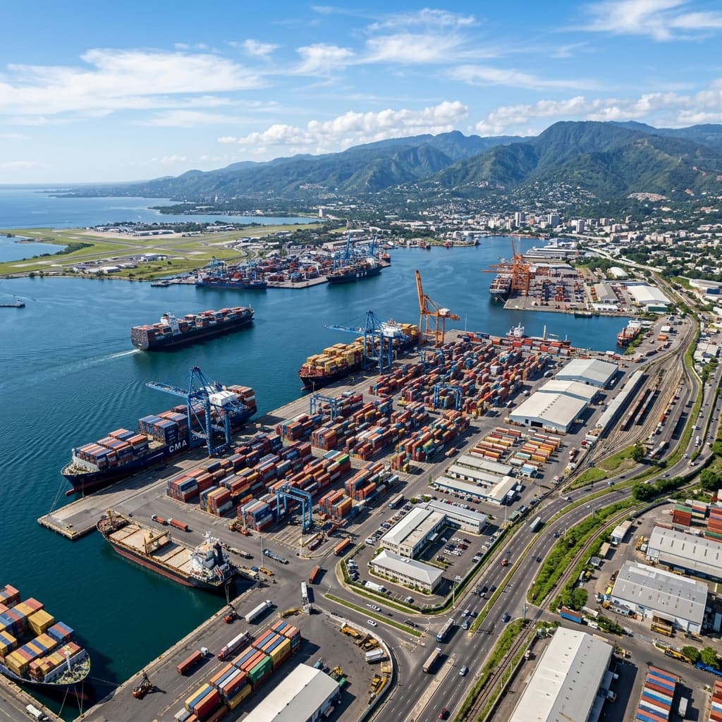 Kingston Harbour and container port