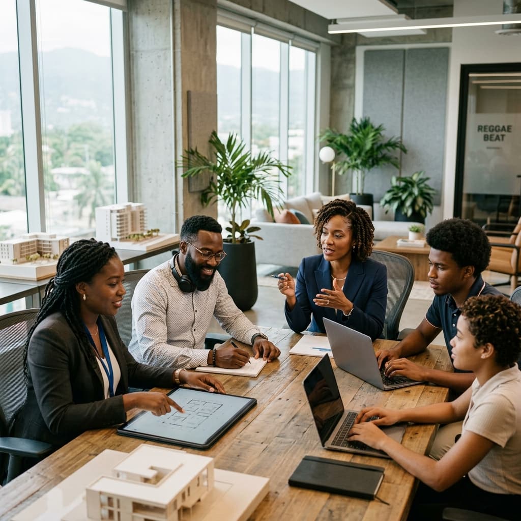 Jamaican professionals collaborating