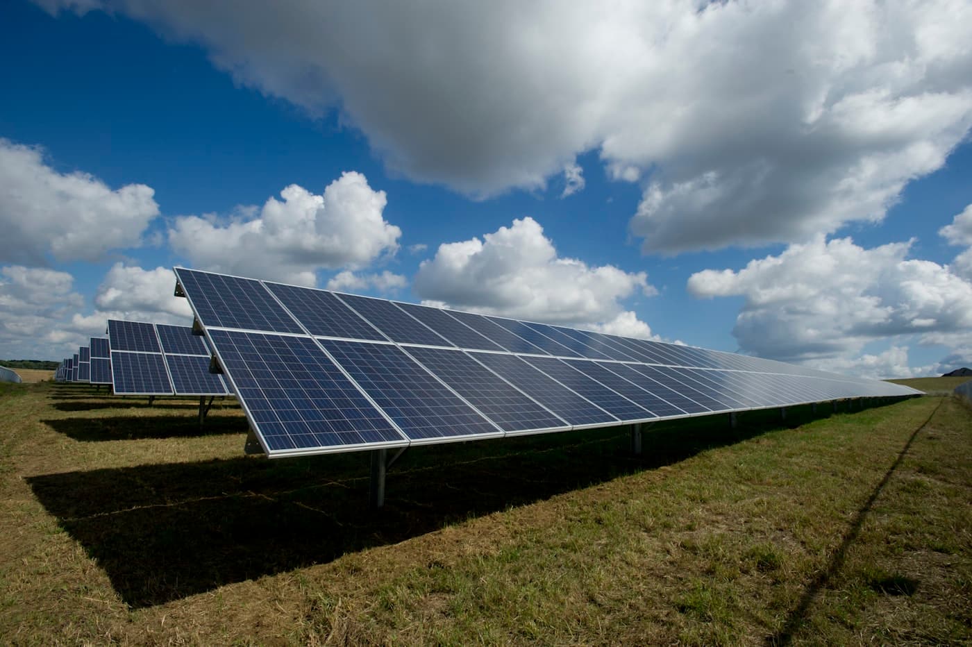 Solar panels generating renewable energy